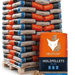 Heizfuxx Holzpellets „Blue“ – 975 kg (65 x 15 kg Säcke)