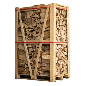 2 Paletten (Weißeiche + Buche/Hainbuche) – 50 cm Stämme