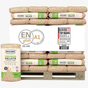 REKORD Holzpellets – 6 mm – ENplus A1 – 66 Säcke à 15 kg