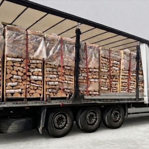 LKW-Ladung Brennholz – Birke – 30/33 cm – kammergetrocknet – 1,8 RM Paletten