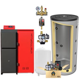 Thermoflux Pelletheizung Sparpaket mit Pufferspeicher