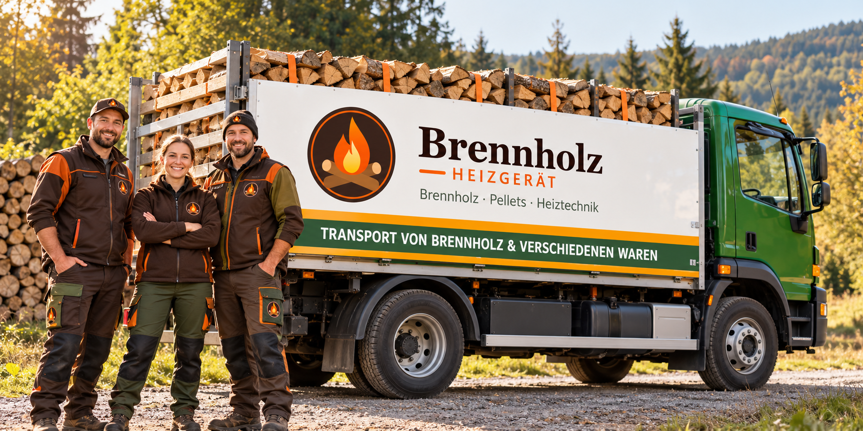Symbolbild: Team mit Lieferwagen